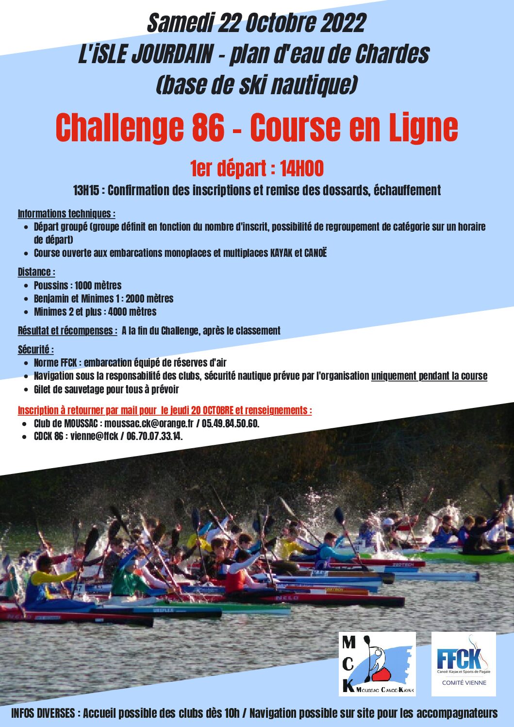 Information et résultats Challenge Course en Ligne à Moussac le 22/09/2022